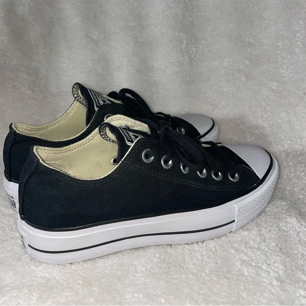 Black Platform Converse Shoes size 7 - Picture 3 of 9
